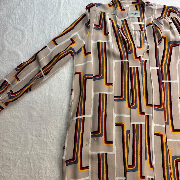 Rachel Comey Upland Dress 100% Silk Rainbow Print Tunic Shirt Dress Size 2 EUC - Picture 9 of 16